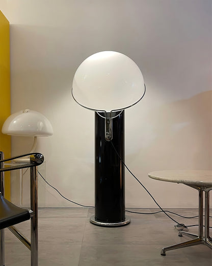 Ciot Vloerlamp - Sculpturale Design Lamp met Lucite Stam en Grote Lampenkap