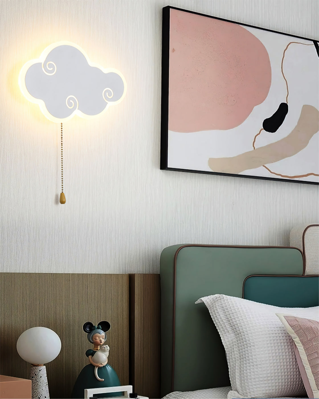 Cloud Wall Lamp – Schattige Wol Lamp voor Kinderkamer met LED Licht