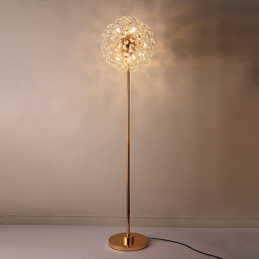 Crystal Dandelion Vloerlamp - Unieke Verlichting voor Woonkamer, Slaapkamer, en Eetkamer