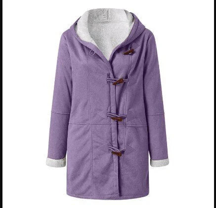 Casual Damesjas met Capuchon – Fleece Gevoerd voor Extra Warmte