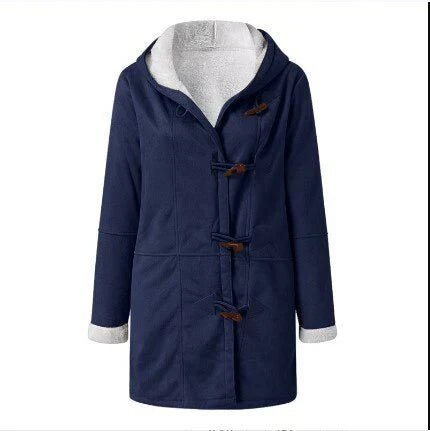 Casual Damesjas met Capuchon – Fleece Gevoerd voor Extra Warmte