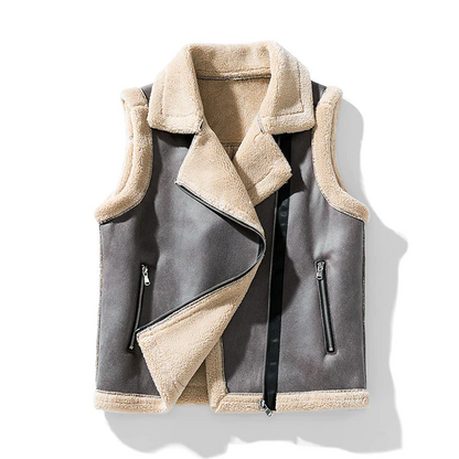 Dames Mouwloze Bodywarmer met Imitatiebont