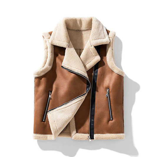 Dames Mouwloze Bodywarmer met Imitatiebont