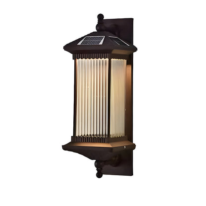 Solar Outdoor Glass Long Wall Light