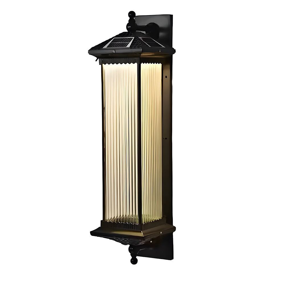 Solar Outdoor Glass Long Wall Light