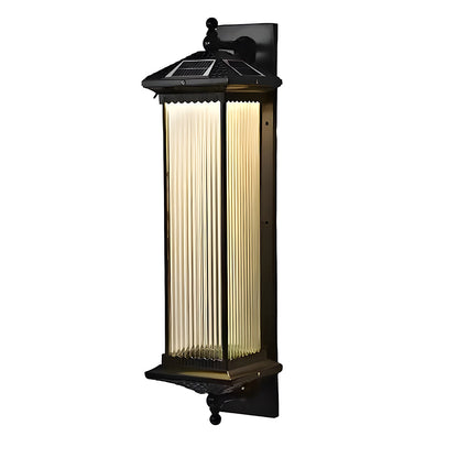 Solar Outdoor Glass Long Wall Light
