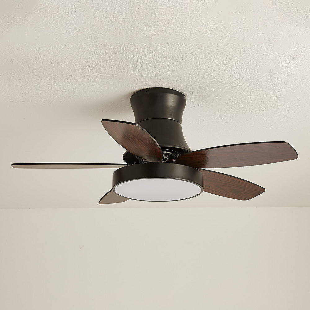 Acrylic Minimalism LED Bedroom Ceiling Fan With Light
