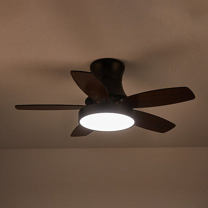 Acrylic Minimalism LED Bedroom Ceiling Fan With Light