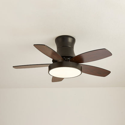 Acrylic Minimalism LED Bedroom Ceiling Fan With Light