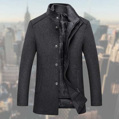 Herren Winterjacke aus Wollmischung - Warm und Elegant