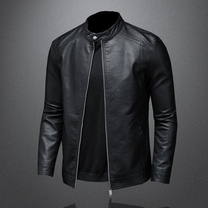 Heren Leren jas met Slim Fit