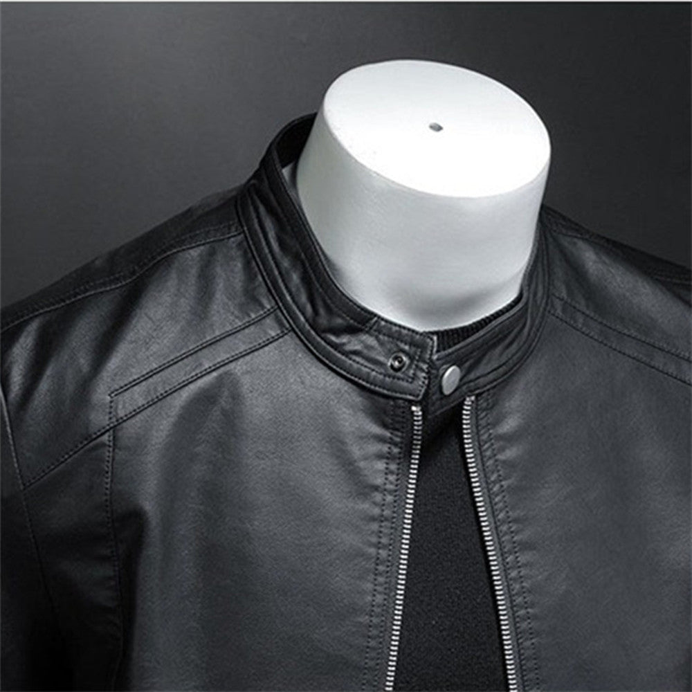 Heren Leren jas met Slim Fit