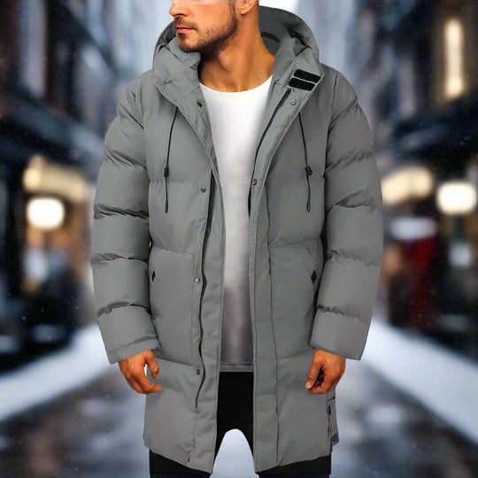 Lange Herren Winterjacke mit Futter – Wasserabweisend und Warm