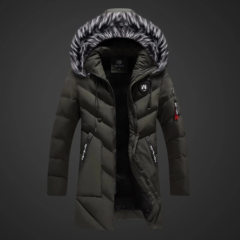 Herrenparka mit Kapuze und Pelzbesatz - Warm und Funktional