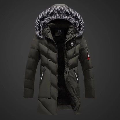 Herrenparka mit Kapuze und Pelzbesatz - Warm und Funktional