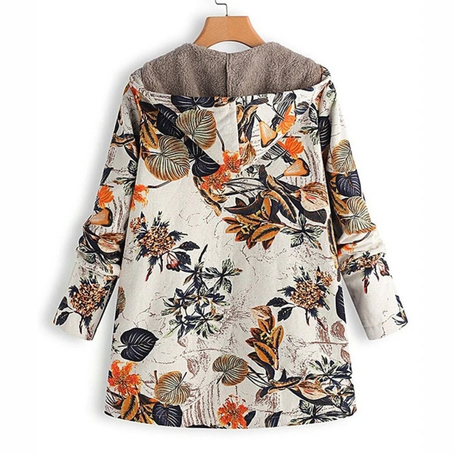 Warme Damesjas met Bloemenprint – Casual & Comfortabel voor Herfst/Winter
