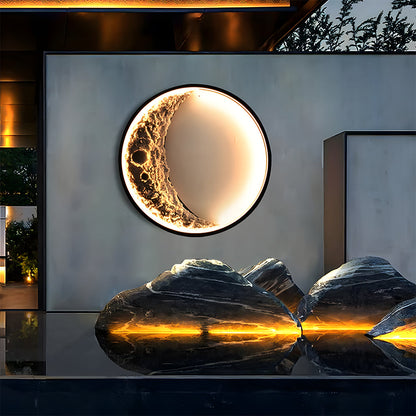 Art Decor Moon Shaped Waterproof Outdoor LED Wall Lights IP65