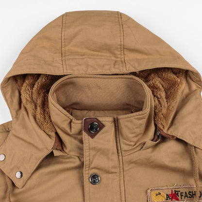 Herenjas met Capuchon – Dikke Katoenmix – Warm Gevoerd – Winterjas