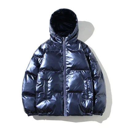 Winddichte Metallic Winterjas voor Heren | Pufferjack