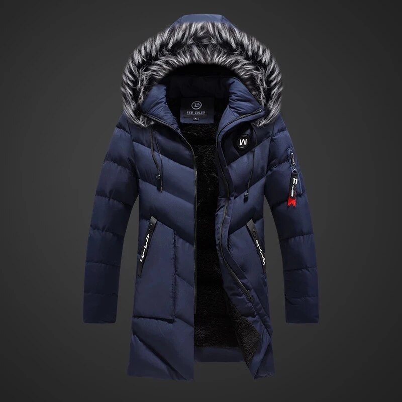 Herrenparka mit Kapuze und Pelzbesatz - Warm und Funktional