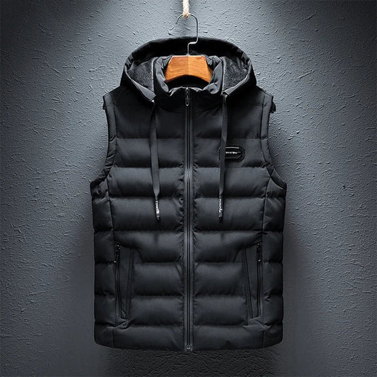 Ruiz Heren Mouwloos Vest met Capuchon