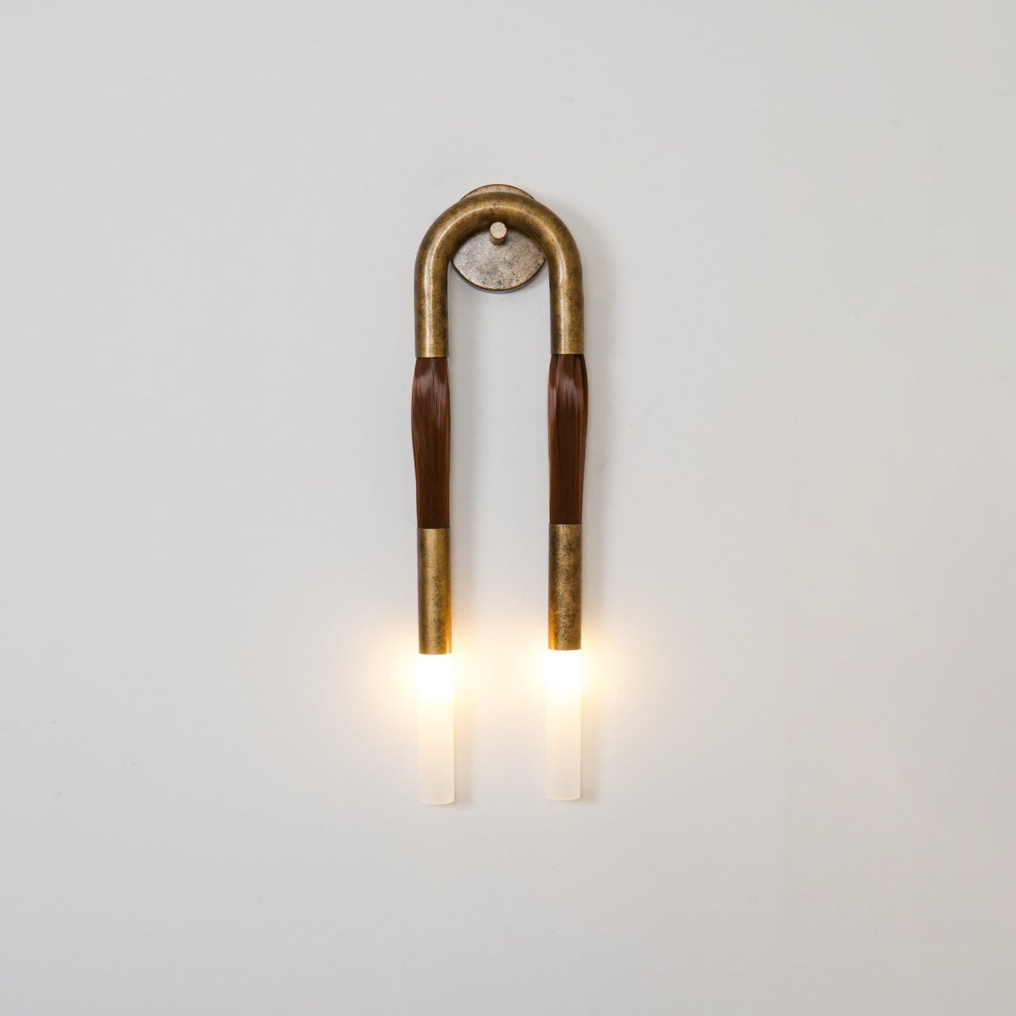 Horsehair Wandlamp – Elegante Wandverlichting met Kwast van Ijzer en Glas