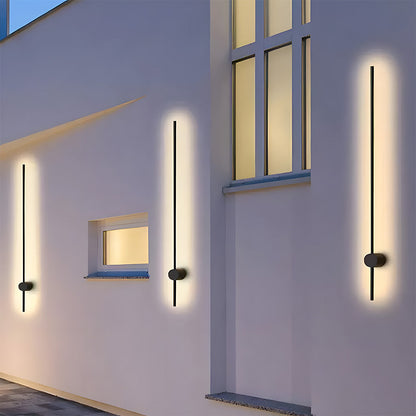 IP66 Modern Long Acrylic Black Outdoor LED Wall Lights