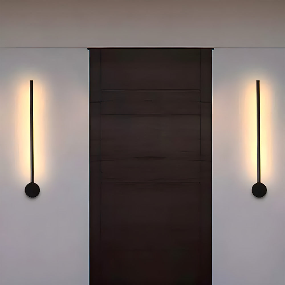 IP66 Modern Long Acrylic Black Outdoor LED Wall Lights