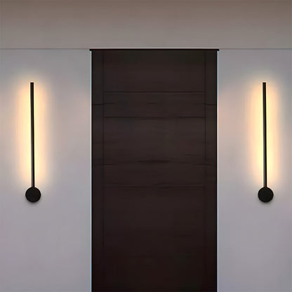 IP66 Modern Long Acrylic Black Outdoor LED Wall Lights