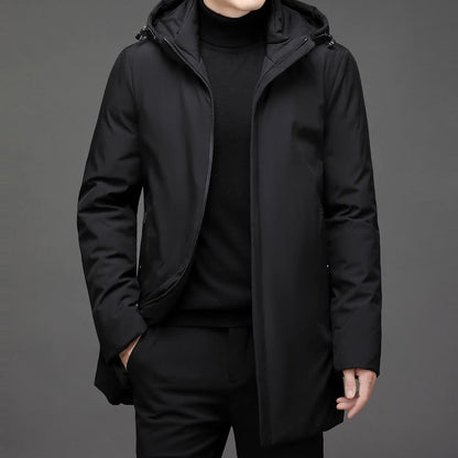 Heren Longline Parka met Meerdere Zakken - Warm en Modern