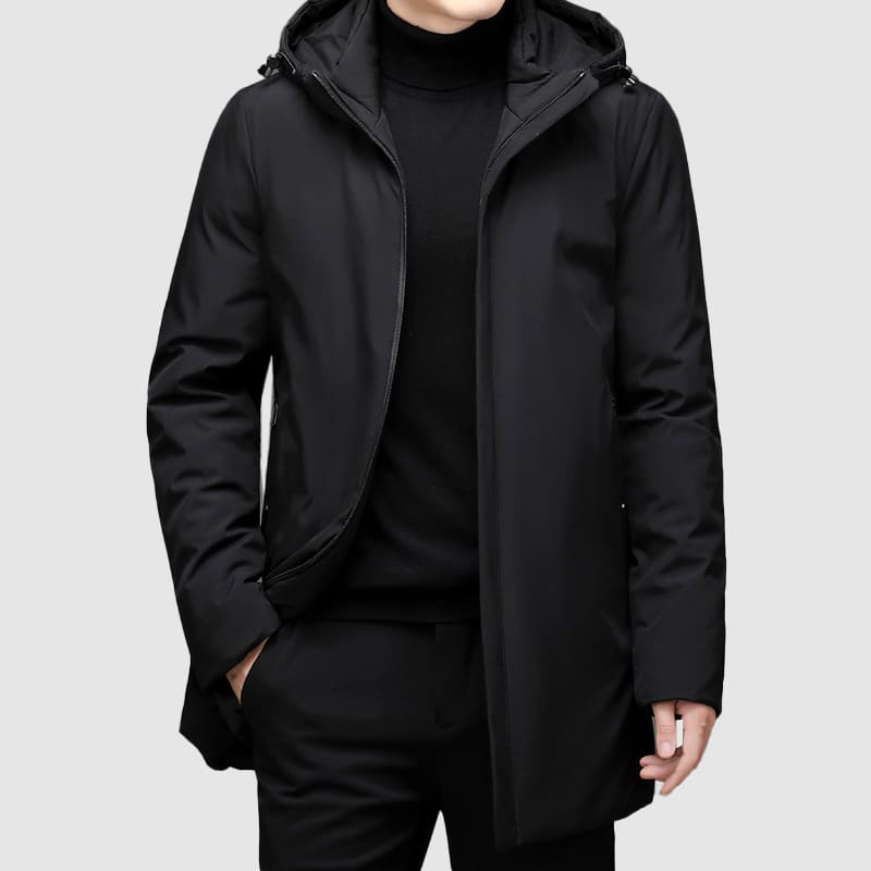 Heren Longline Parka met Meerdere Zakken - Warm en Modern