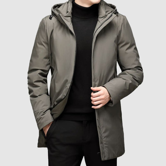 Heren Longline Parka met Meerdere Zakken - Warm en Modern
