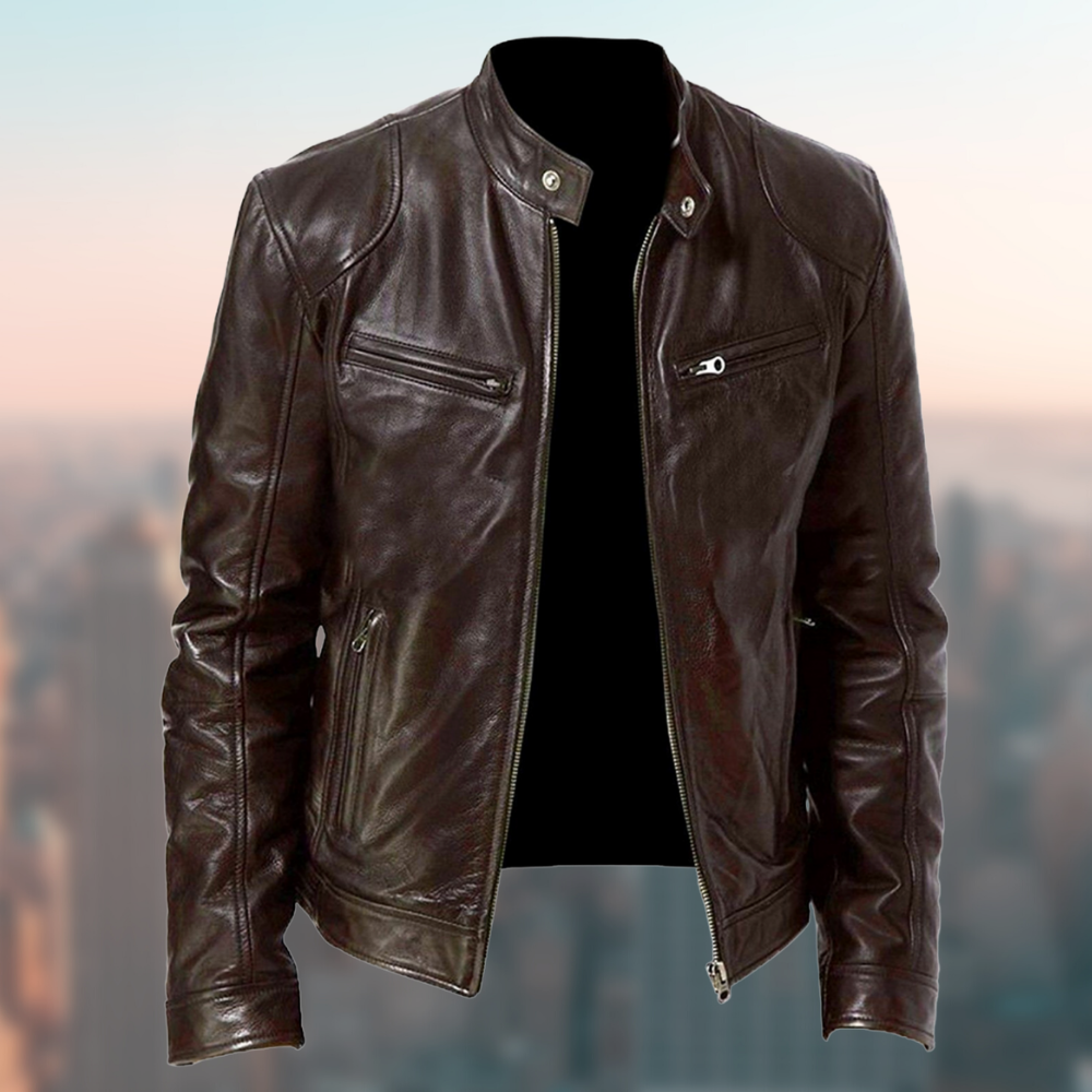Hochwertige und elegante Lederjacke für Herren – zeitloses Design