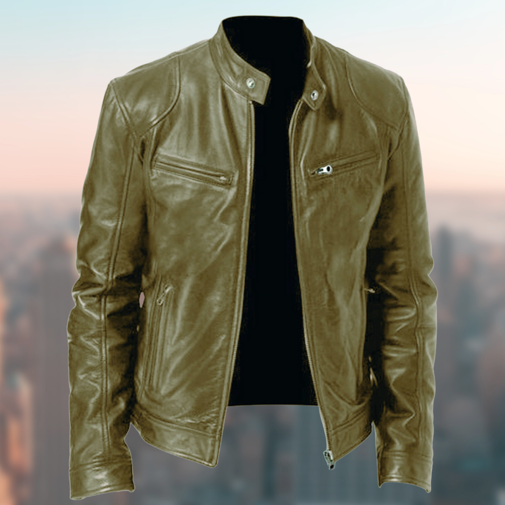 Hochwertige und elegante Lederjacke für Herren – zeitloses Design