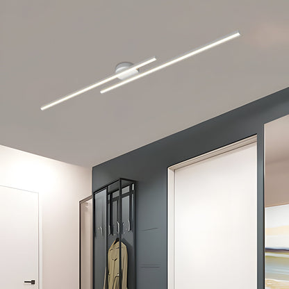 Moderne Aluminium LED Plafondlamp – Minimalistisch Semi-Flush Design voor Woonkamer of Hal