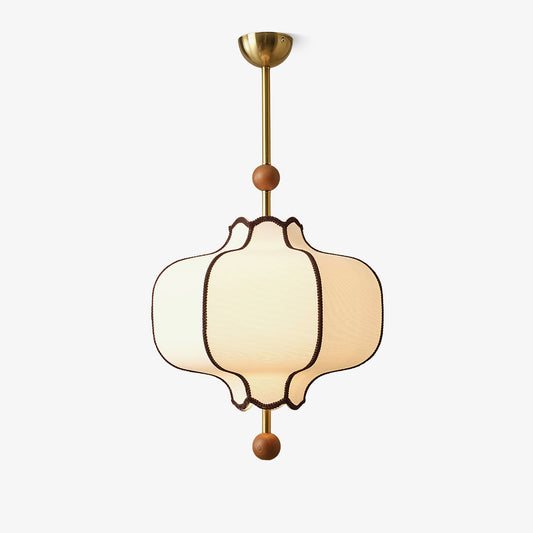 Lantaarn Hanglamp van Stof – Moderne Sculpturale Plafondlamp