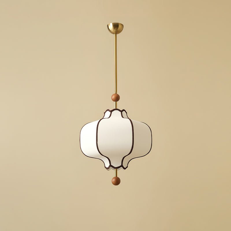 Lantaarn Hanglamp van Stof – Moderne Sculpturale Plafondlamp