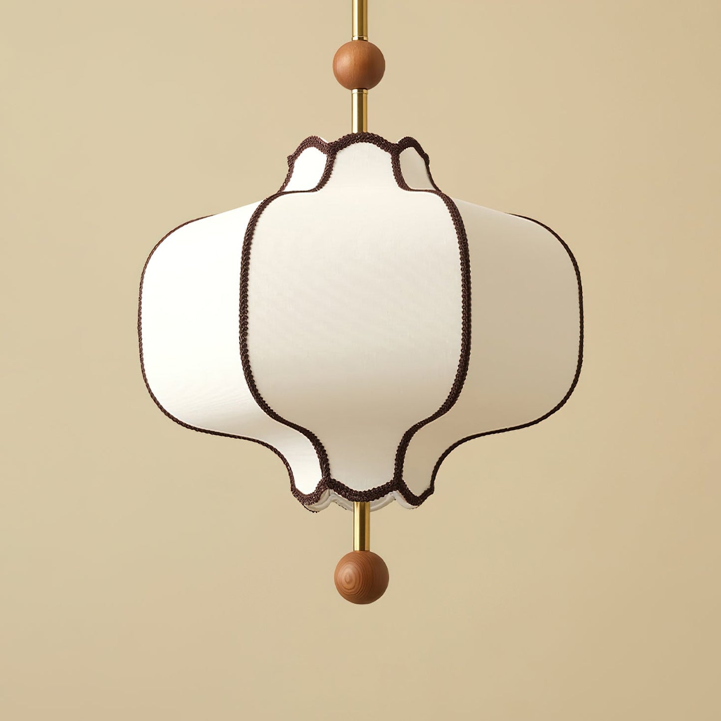 Lantaarn Hanglamp van Stof – Moderne Sculpturale Plafondlamp