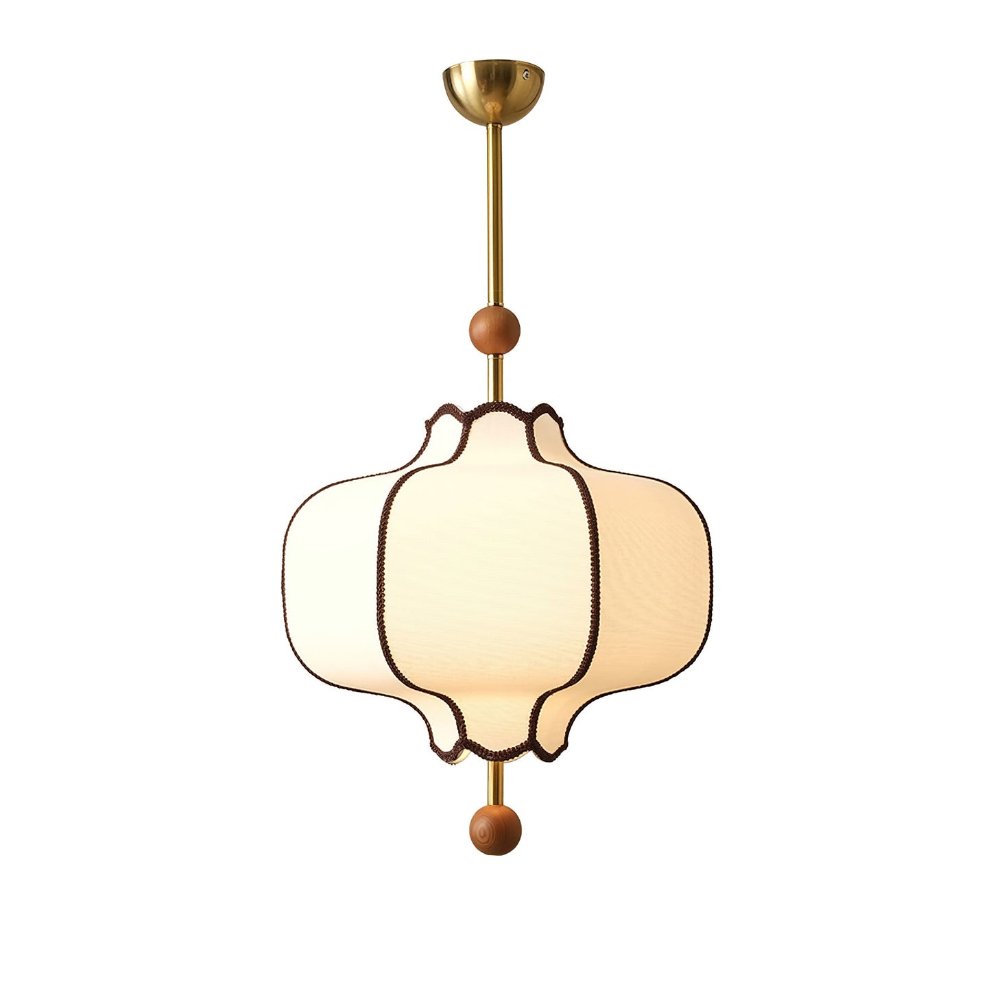 Lantaarn Hanglamp van Stof – Moderne Sculpturale Plafondlamp