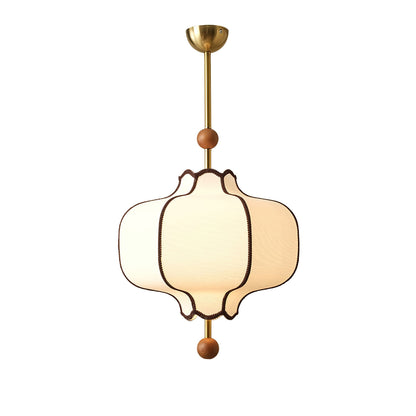 Lantaarn Hanglamp van Stof – Moderne Sculpturale Plafondlamp