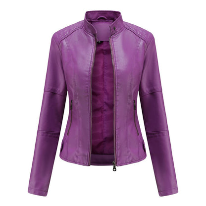 Slim fit bikerjack voor dames – Elegant kunstleer met moderne pasvorm
