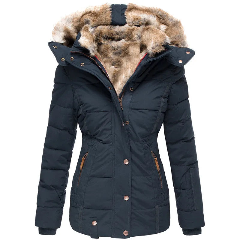 Damesjas met Imitatiebontvoering – Warm en Comfortabel voor de Winter
