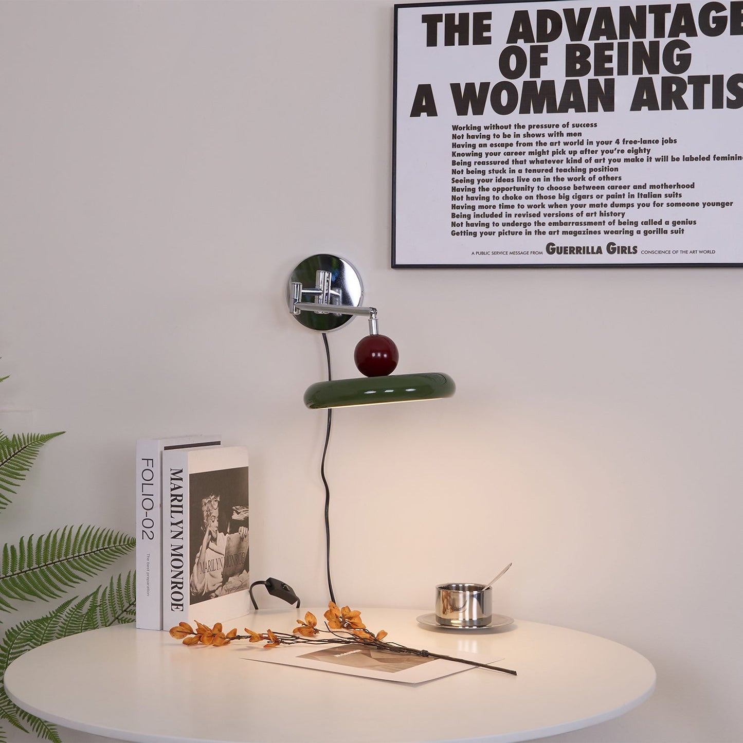 Myna – Wandlamp met Stekker | 20 cm Rond Design met LED
