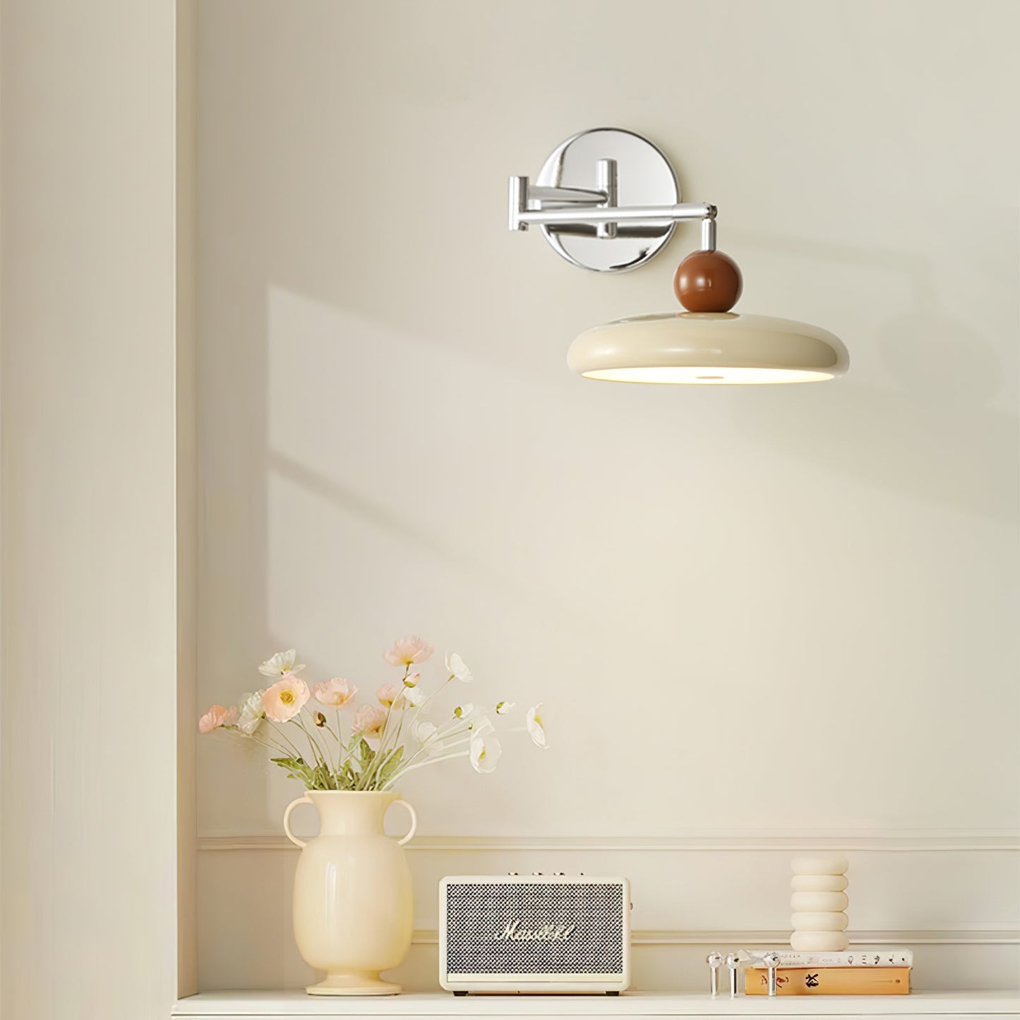 Myna – Wandlamp met Stekker | 20 cm Rond Design met LED