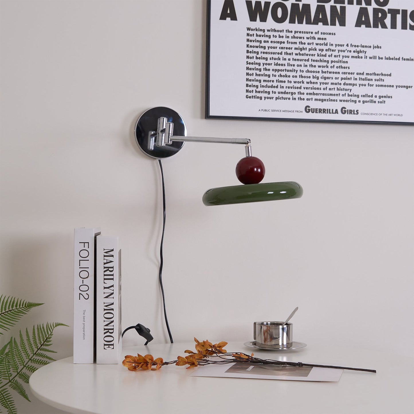 Myna – Wandlamp met Stekker | 20 cm Rond Design met LED