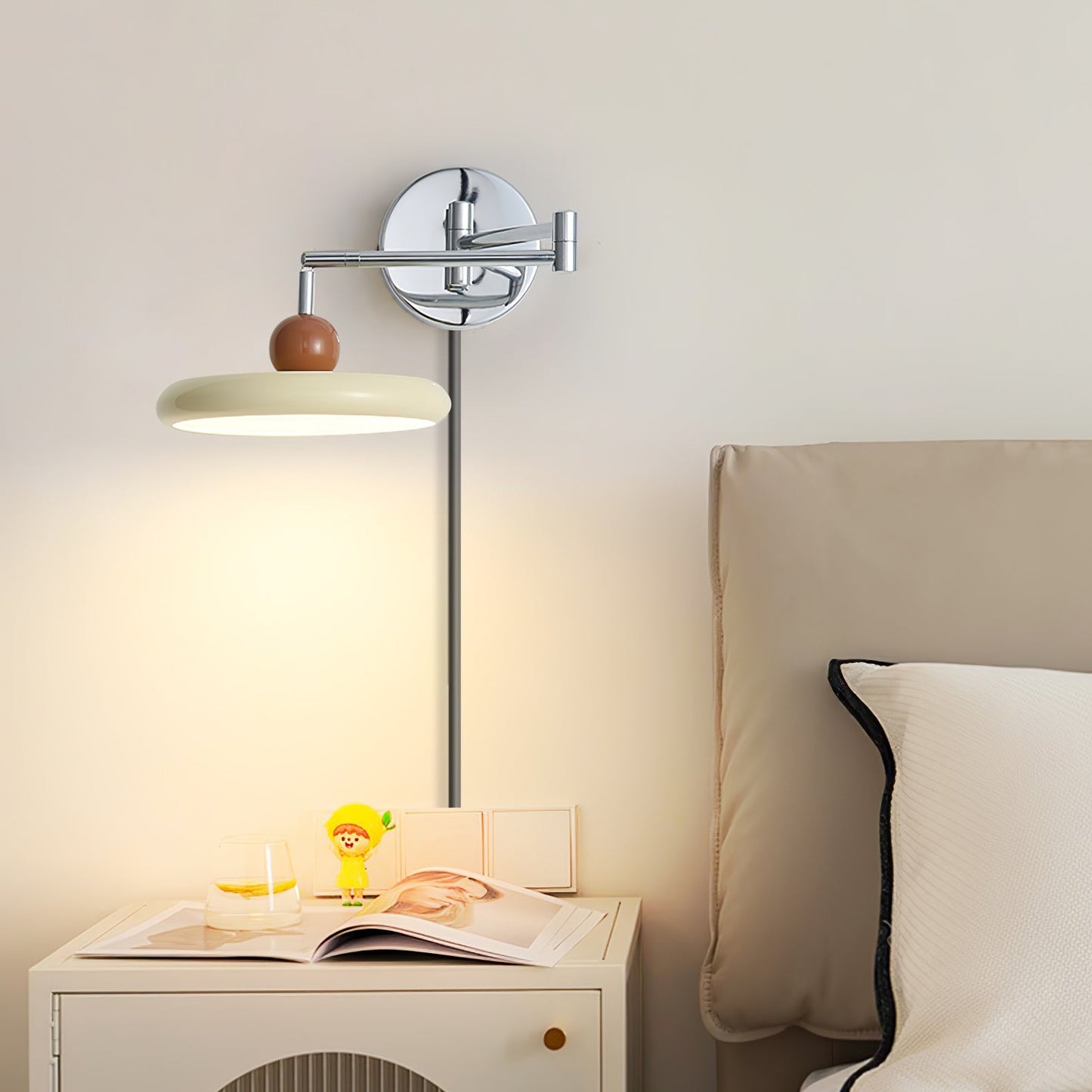 Myna – Wandlamp met Stekker | 20 cm Rond Design met LED