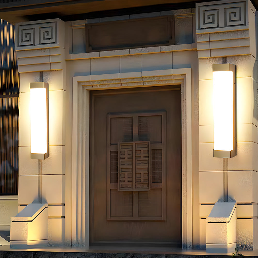 Wasserdichte LED-Wandlampe für den Außenbereich – Längliches Acryl-Design – IP65 – Moderne Beleuchtung für Garten & Fassade