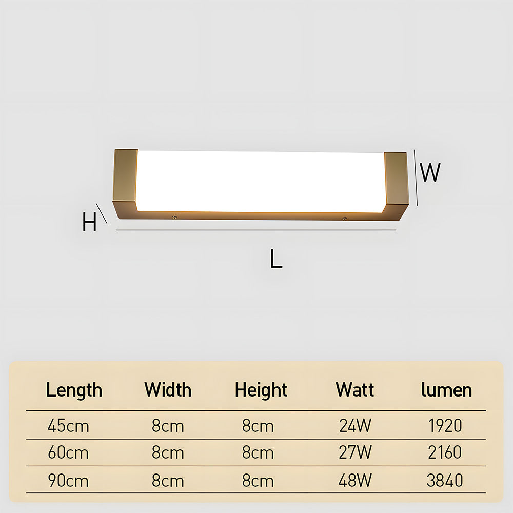 Wasserdichte LED-Wandlampe für den Außenbereich – Längliches Acryl-Design – IP65 – Moderne Beleuchtung für Garten & Fassade