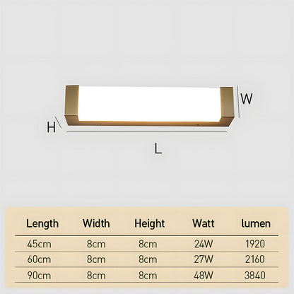 Wasserdichte LED-Wandlampe für den Außenbereich – Längliches Acryl-Design – IP65 – Moderne Beleuchtung für Garten & Fassade