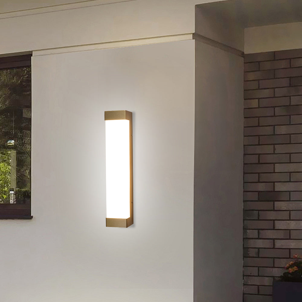 Wasserdichte LED-Wandlampe für den Außenbereich – Längliches Acryl-Design – IP65 – Moderne Beleuchtung für Garten & Fassade
